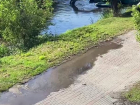 На Набережной опять вылилась канализация
