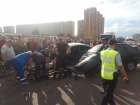 В ДТП на севере Тамбова вспыхнул автомобиль, двое человек оказались заблокированы