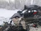 «Ладу Гранта» сплющило на дороге «Орёл-Тамбов» после ДТП с грузовиком: два человека погибло