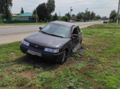 В Жердевке водитель-новичок сбил пешехода и столб