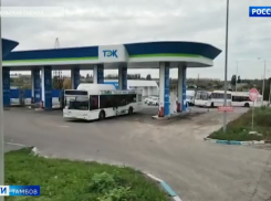 На единственной метановой заправке в Тамбове снова образовались очереди