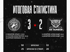 ХК «Тамбов» завершил выезд поражением от «Южного Урала»