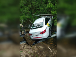 В Тамбове автомобиль «Яндекс Такси» слетел с моста