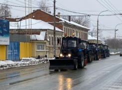 В первый день нового года на обработку улиц Тамбова израсходовали почти 500 тонн пескосоляной смеси