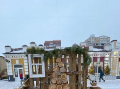 В центре Тамбова появилась ёлка из деревянных поддонов 
