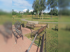 В городе Рассказово неизвестные порушили благоустройство на местной набережной