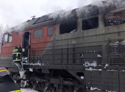 В Тамбове на станции «Ласки» сгорел тепловоз грузового поезда