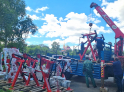 В Мичуринске начали монтировать народный фитнес-парк