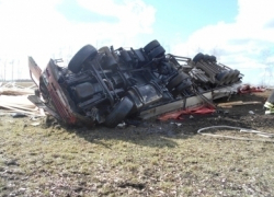 В Тамбовском районе у фуры взорвалось колесо