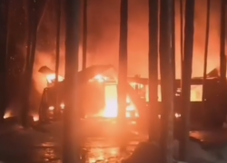 В Сосновом углу под Тамбовом сгорел банный комплекс