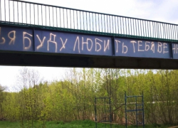 В Мичуринске признанием в любви испорчен свежеокрашенный мост
