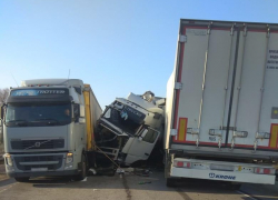 На трассе в Тамбовской области столкнулись четыре грузовика: есть погибший