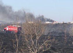 Полигон «КОМЭК» на северном обходе Тамбова оказался в опасной близости от очага возгорания
