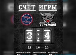 ХК «Тамбов» впервые в истории победил ХК «Сокол»