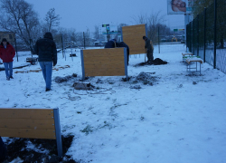 В Тамбове на Моршанском шоссе появилась площадка для выгула собак