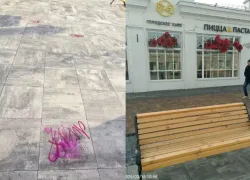 Вандалы снова испортили «Тамбовский Арбат»