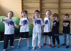 Лучший тренер области обучает тхэквондистов