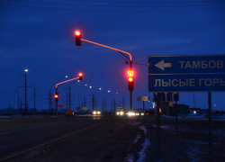 На Северном обходе Тамбова столб включился в регулировку движения 