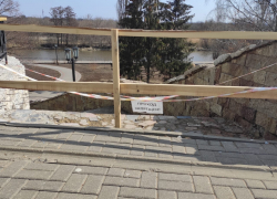 В Тамбове перекрыт спуск на набережную