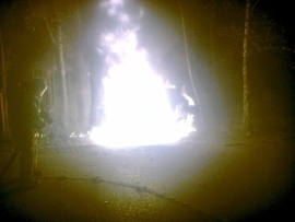 В Мичуринске сгорел Lexus
