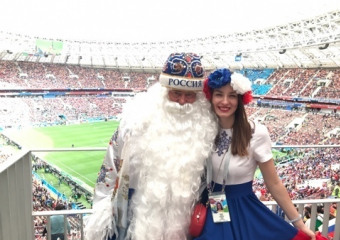 Тамбовский Дед Мороз не смог пропустить футбольное лето 