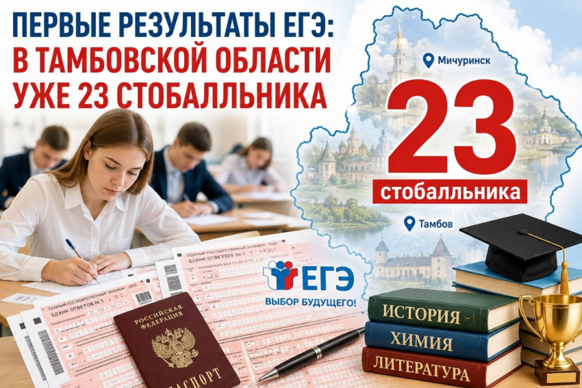 В Тамбовской области 23 школьника написали ЕГЭ на сто баллов