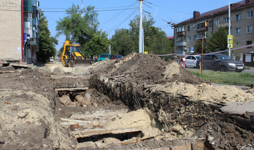 В Тамбове «Квадра» начала ремонт трубопровода на Мичуринской