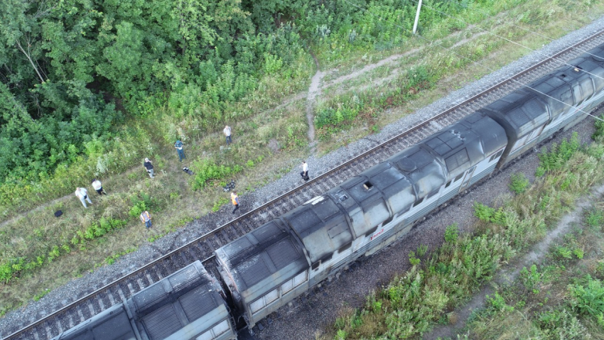 Под Тамбовом сгорел поезд