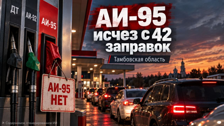 АИ-95 за несколько часов исчез с 42 заправок Тамбовской области