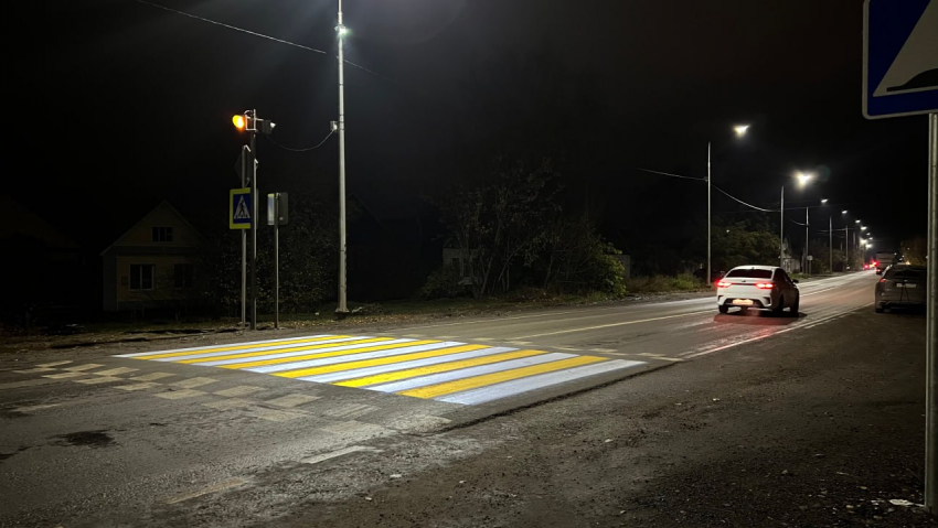 В Моршанске появились светящиеся пешеходные переходы