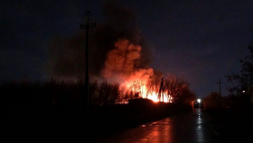 В Тамбовском районе сгорела пилорама