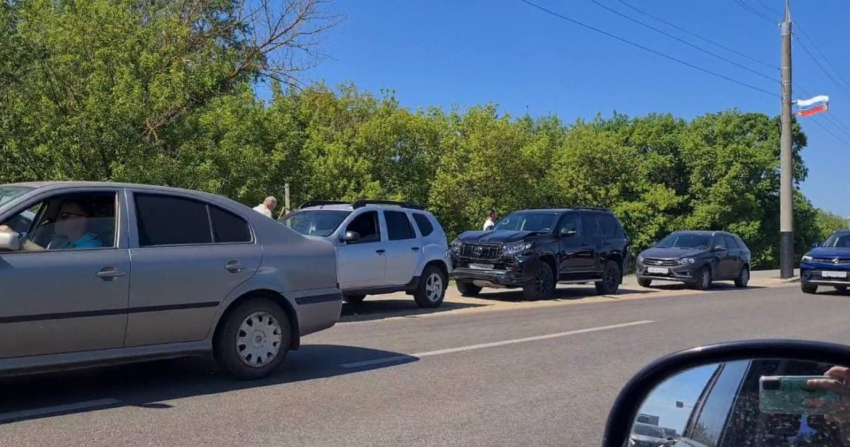 Из-за аварии на Рассказовском шоссе образовалась километровая пробка