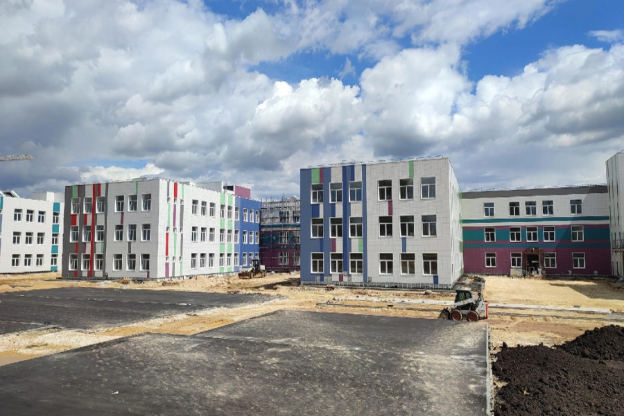 Строительство новой школы на 2500 мест в Тамбове идёт к завершению